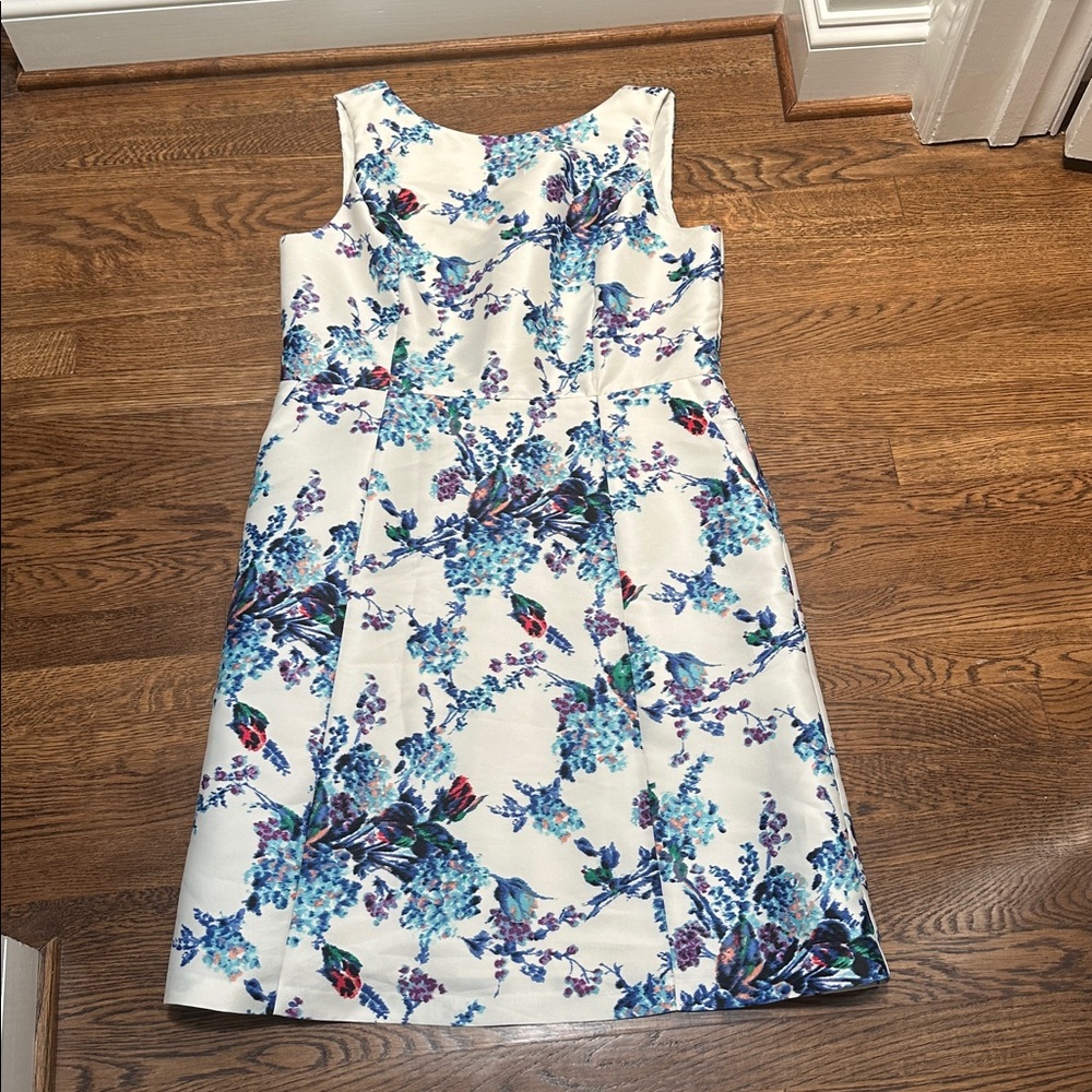Talbots  Blue and White Floral Midi Dress
With pockets